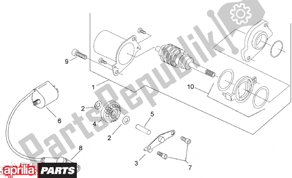 All parts for the Ignition Unit of the Aprilia Area 51 520 50 1998 - 2000