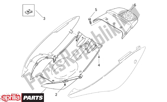 Todas las partes para Rear Body Ii de Aprilia Area 51 520 50 1998 - 2000