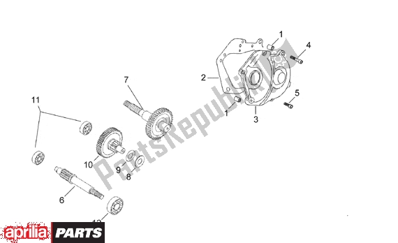 All parts for the Transmission Final Drive of the Aprilia Area 51 520 50 1998 - 2000