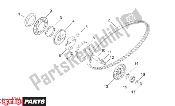 Todas as partes de Variador do Aprilia Area 51 520 50 1998 - 2000