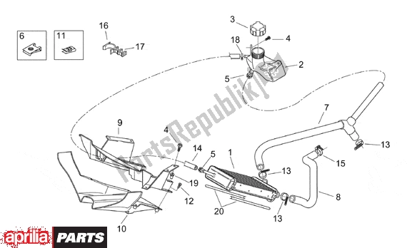 Toutes les pièces pour le Water Cooler du Aprilia Area 51 520 50 1998 - 2000