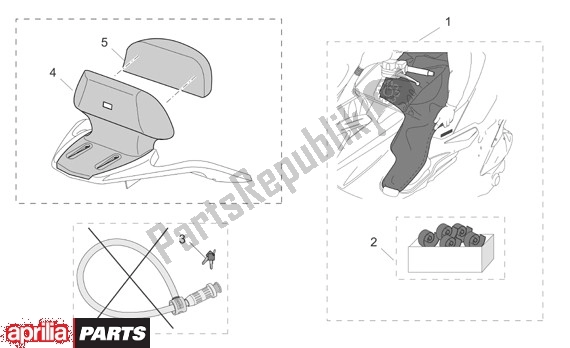 Alle onderdelen voor de Algemeen van de Aprilia Atlantic 125-200-250 664 2003 - 2005