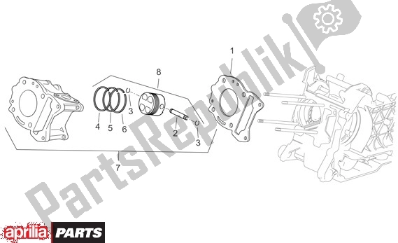 All parts for the Cylinder of the Aprilia Atlantic 125-200-250 664 2003 - 2005