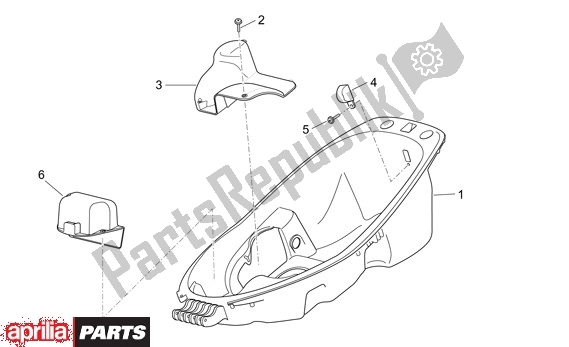 All parts for the Helmbak of the Aprilia Atlantic 125-200-250 664 2003 - 2005