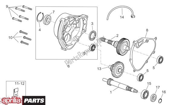 Todas as partes de Transmissão do Aprilia Atlantic 125-200-250 664 2003 - 2005