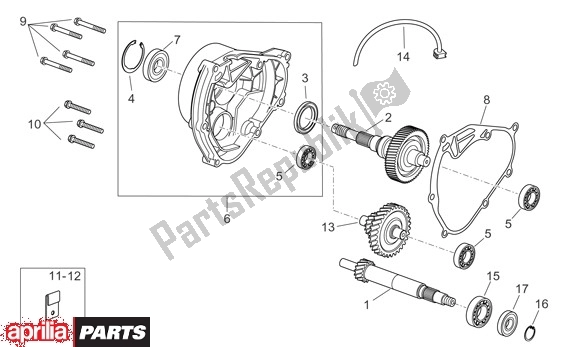 All parts for the Transmision of the Aprilia Atlantic 125-200-250 664 2003 - 2005