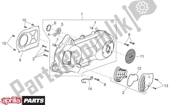 Toutes les pièces pour le Behuizingsdeksel du Aprilia Atlantic 125-250 EU3 31 2006