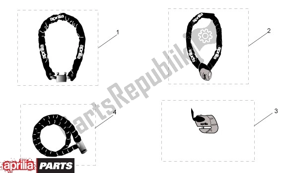 Tutte le parti per il Diefstalbeveiligen del Aprilia Atlantic 125-250 EU3 31 2006