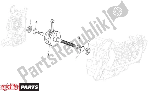 Tutte le parti per il Albero A Gomiti del Aprilia Atlantic 125-250 EU3 31 2006