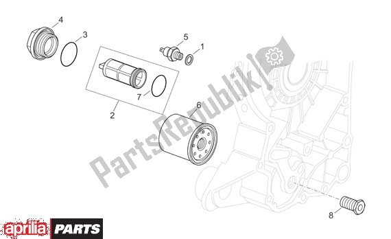 Toutes les pièces pour le Oliefilterinzet du Aprilia Atlantic 125-250 EU3 31 2006