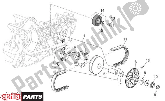 Toutes les pièces pour le Primaire Poelie du Aprilia Atlantic 125-250 EU3 31 2006