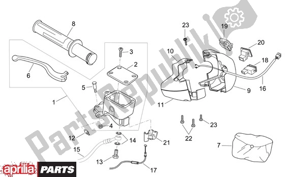 Tutte le parti per il Schakelingen Rechts del Aprilia Atlantic 125-250 EU3 31 2006