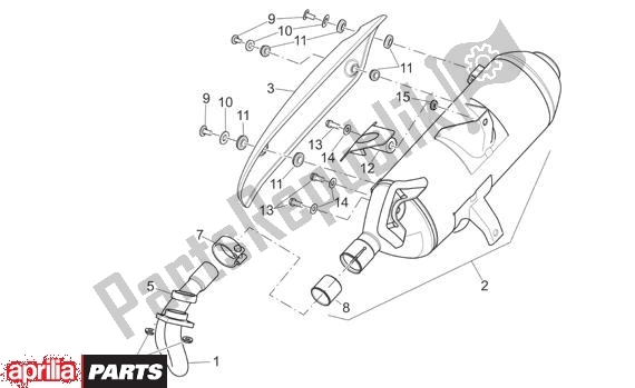 Todas as partes de Escape do Aprilia Atlantic 125-250 EU3 31 2006