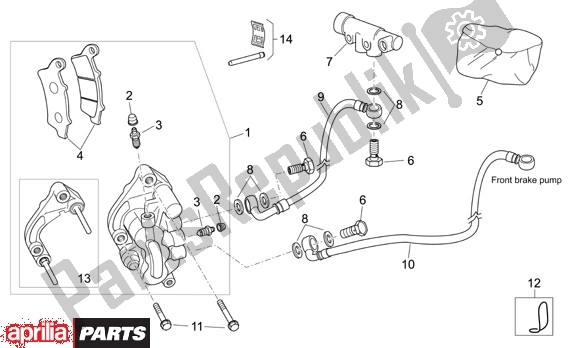 Wszystkie części do Voorwielremklauw Aprilia Atlantic 125-250 EU3 31 2006