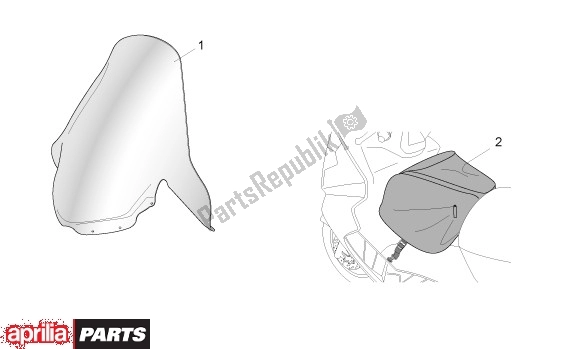 All parts for the Wind Screen of the Aprilia Atlantic 125-250 EU3 31 2006