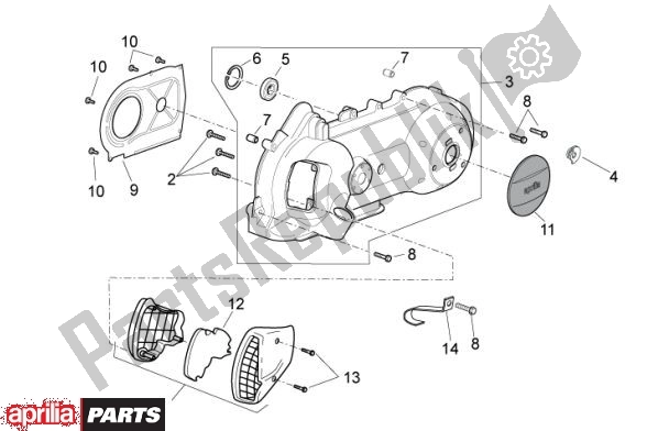 Toutes les pièces pour le Behuizingsdeksel du Aprilia Atlantic 67 300 2010 - 2011