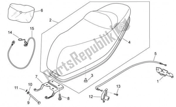 Wszystkie części do Buddyseat Aprilia Atlantic 67 300 2010 - 2011