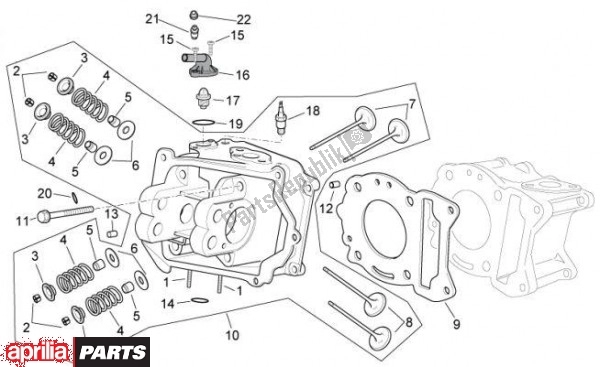 Todas las partes para Cabeza De Cilindro de Aprilia Atlantic 67 300 2010 - 2011