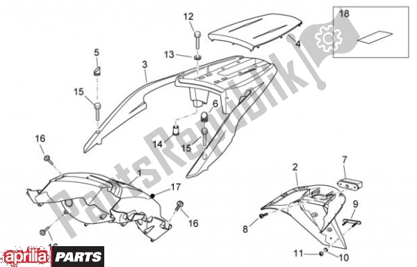 Todas las partes para Kentekenplaat Houder de Aprilia Atlantic 67 300 2010 - 2011