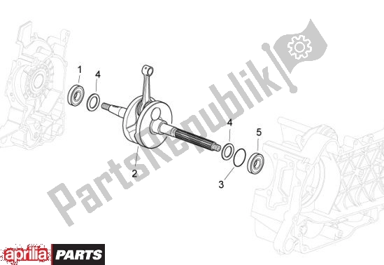 All parts for the Crankshaft of the Aprilia Atlantic 67 300 2010 - 2011