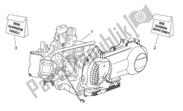 All parts for the Engine of the Aprilia Atlantic 67 300 2010 - 2011