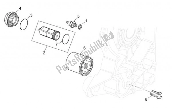 Alle Teile für das Ölfilter des Aprilia Atlantic 67 300 2010 - 2011