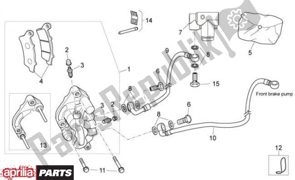 All parts for the Remsysteem Voor of the Aprilia Atlantic 67 300 2010 - 2011