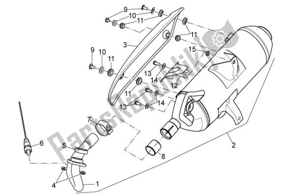 Tutte le parti per il Scarico del Aprilia Atlantic 67 300 2010 - 2011