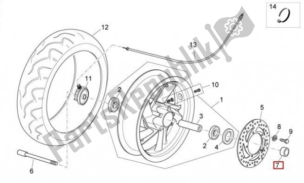 Wszystkie części do Przednie Ko? O Aprilia Atlantic 67 300 2010 - 2011