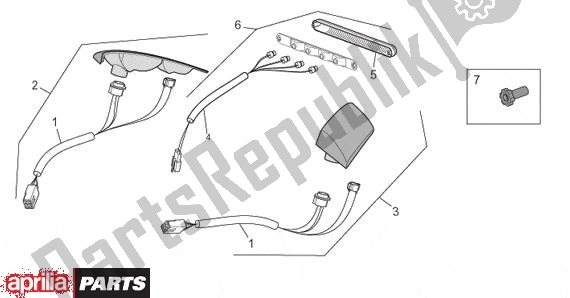 All parts for the Taillight of the Aprilia Atlantic 680 500 2001 - 2004