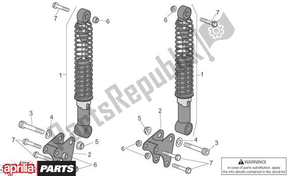 Toutes les pièces pour le Tringlerie De Suspension Arrière du Aprilia Atlantic 680 500 2001 - 2004