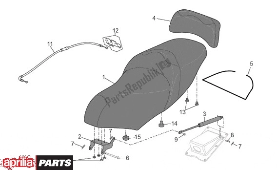 All parts for the Buddyseat of the Aprilia Atlantic 680 500 2001 - 2004