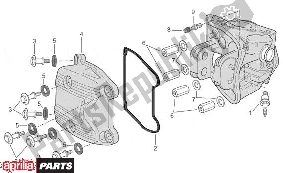 All parts for the Cilinderkopdeksel Ext Thermostaat of the Aprilia Atlantic 680 500 2001 - 2004