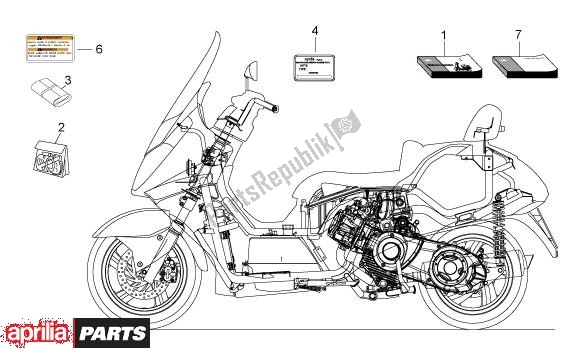 All parts for the Decors of the Aprilia Atlantic 680 500 2001 - 2004