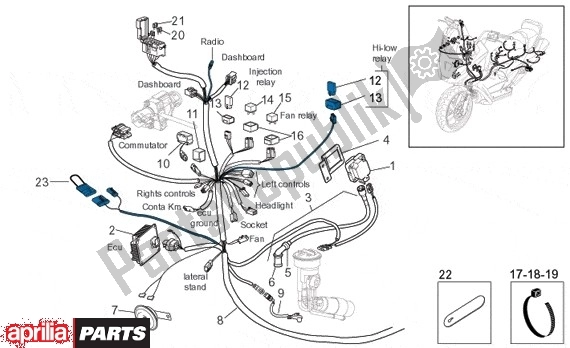 Alle Teile für das Elektrische Installatie I des Aprilia Atlantic 680 500 2001 - 2004