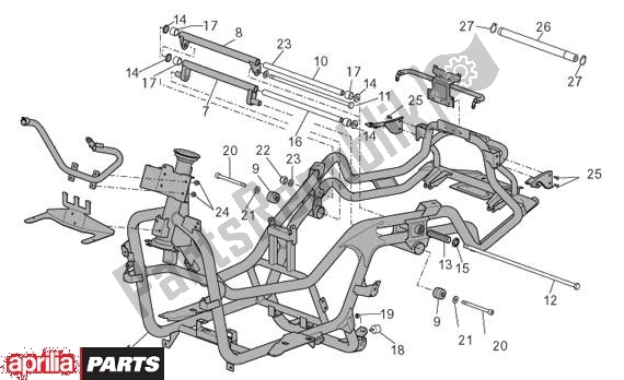 All parts for the Frame of the Aprilia Atlantic 680 500 2001 - 2004