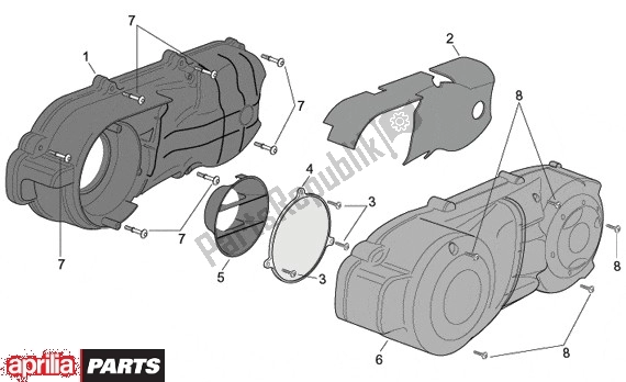 Wszystkie części do Motorbeplating Aprilia Atlantic 680 500 2001 - 2004