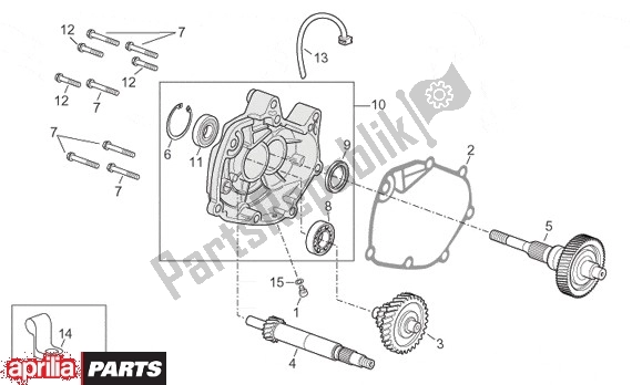 Todas las partes para Transmision de Aprilia Atlantic 680 500 2001 - 2004