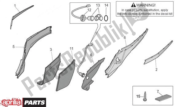 All parts for the Zijbeplating of the Aprilia Atlantic 680 500 2001 - 2004