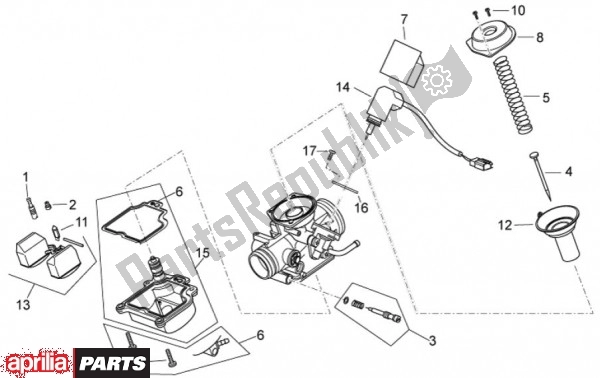 Toutes les pièces pour le Bestanddeelen Carburateur du Aprilia Atlantic EU3 68 125 2010 - 2011