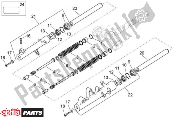 All parts for the Bestanddeelen Voorvork M of the Aprilia Atlantic EU3 68 125 2010 - 2011