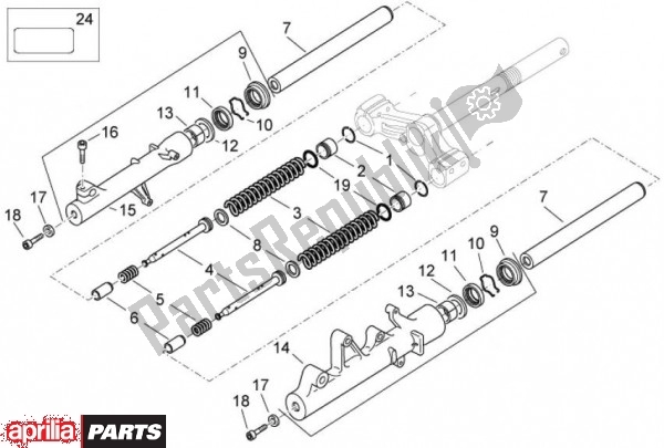 All parts for the Bestanddeelen Voorvork S of the Aprilia Atlantic EU3 68 125 2010 - 2011