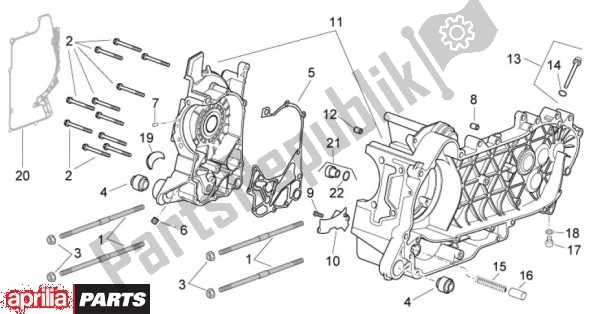 Tutte le parti per il Carter Motor del Aprilia Atlantic EU3 68 125 2010 - 2011