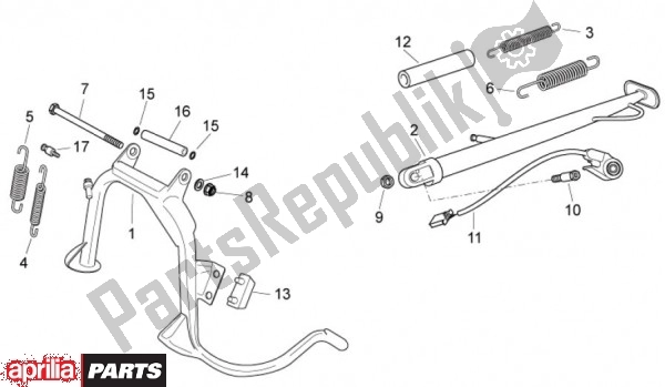 Alle Teile für das Zentraler Ständer des Aprilia Atlantic EU3 68 125 2010 - 2011