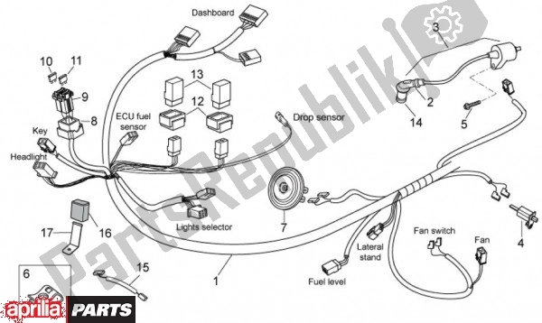 Tutte le parti per il Elektrische Installatie del Aprilia Atlantic EU3 68 125 2010 - 2011