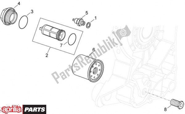 Todas as partes de Filtro De óleo do Aprilia Atlantic EU3 68 125 2010 - 2011