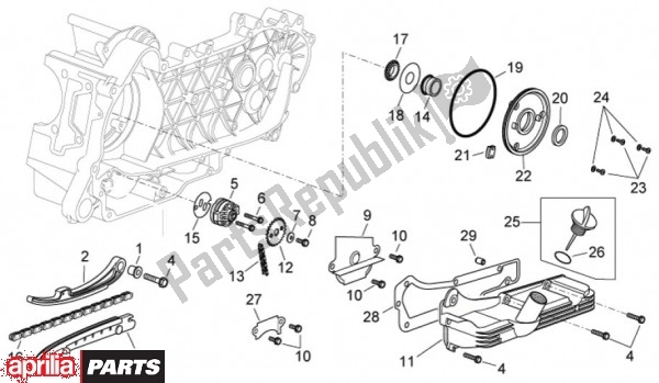 Toutes les pièces pour le La Pompe à Huile du Aprilia Atlantic EU3 68 125 2010 - 2011