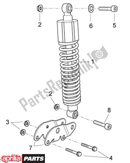 Todas las partes para Schokdemper Achteraan de Aprilia Atlantic EU3 68 125 2010 - 2011