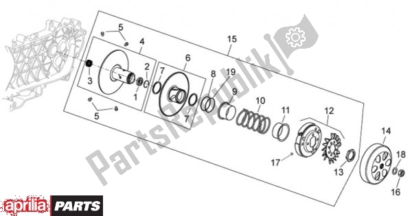 Todas las partes para Secundaire Poelie de Aprilia Atlantic EU3 68 125 2010 - 2011