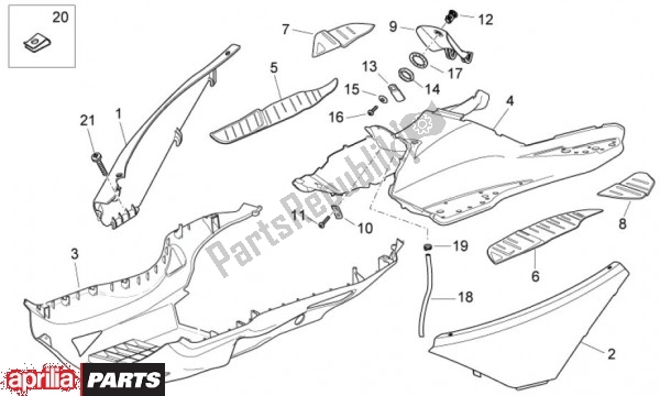 Toutes les pièces pour le Vlak Voetensteun du Aprilia Atlantic EU3 68 125 2010 - 2011